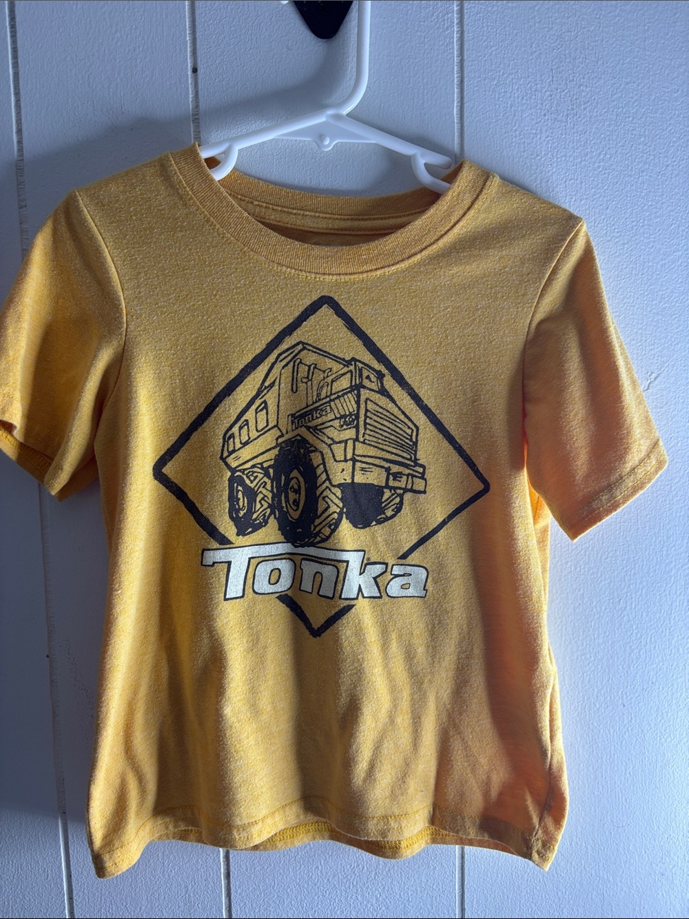473 - Tonka Yellow Kids' Construction Truck Graphic Tee